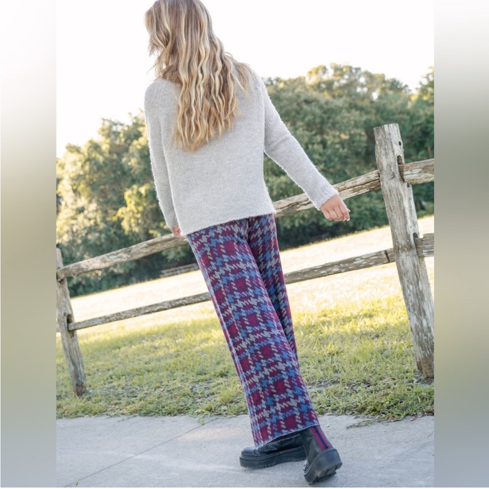 Natural Life plaid wide leg pants